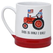 Wholesale - 22oz GNOME TRACTOR HOW I ROLL RED BOTTOM MUG, UPC: 840104943472